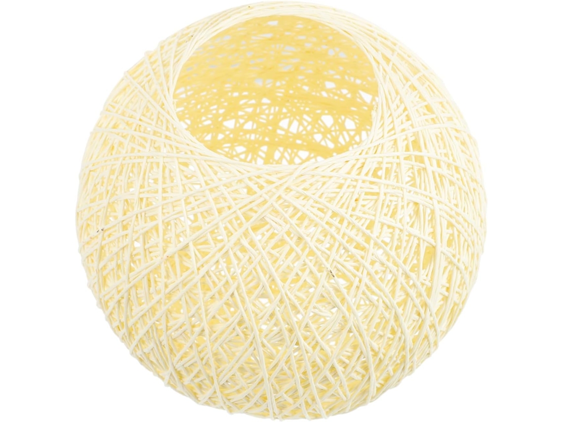 Bola De Juta Natural Trançada De 20 Cm Na Cor Bege Para Luminária, Acessório Criativo Para Pendurar.