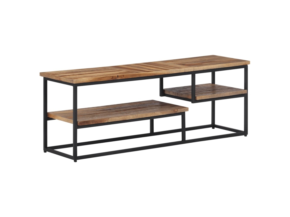 Tv Cabinet, Tv Cabinets Vidaxl Marrom Teca (110 X 30 X 39 Cm)