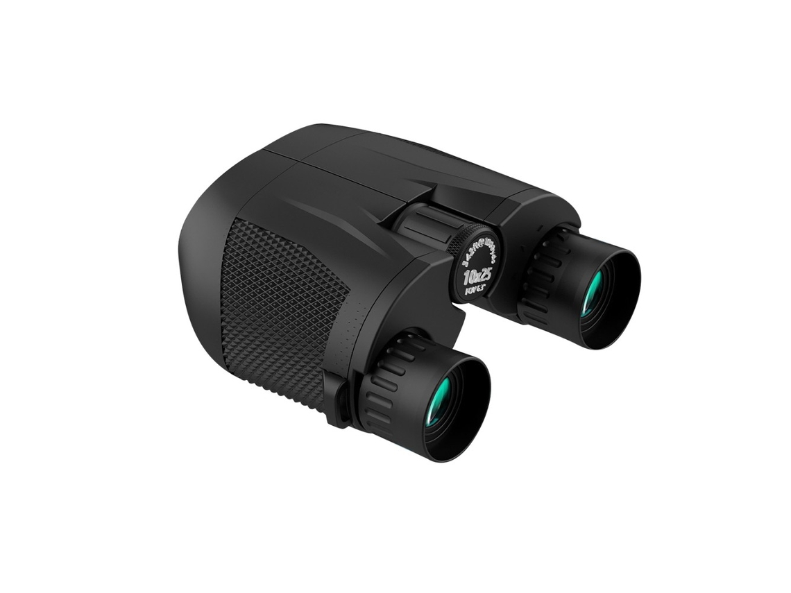 Binóculos 10x25 Hd Prisma Bak4 Visão Nítida E Compacta Para Viagens E Caminhadas (preto)