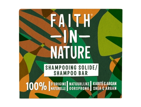 Shampoo Sólido Karité e Argan 85 G FAITH IN NATURE