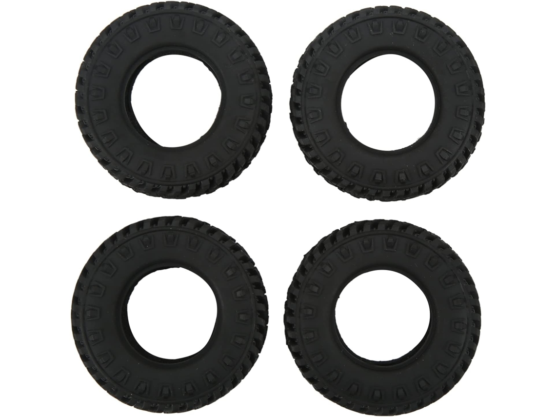Pneus de Borracha RC para Escalada 1/24, Preto SFUSHOS
