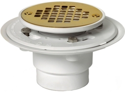 Ralo Oatey 42404 Em Pvc Com Filtro Em Latão Polido Para Bases De Chuveiro Revestidas Com Azulejos...