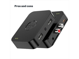 Transmissor E Receptor De Áudio Sem Fio Bluetooth 5.4 Com Conector De 3,5 Mm.