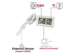 Mini Termômetro E Higrômetro Digital Lcd Para Ambientes Internos, Prático E Com Sensor De Temperatura E Umidade.