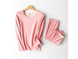 2026 conjunto de Roupas Térmicas para Mulher com Forro Polar Macio Camisa e Calça Camada Base