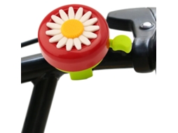 Campainha De Bicicleta Com Desenho Cartoon – Campainha Infantil – Acessórios Bicicleta Para Crianças – Motivo Girassol – Ferro – Vermelho/verde