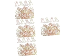 Conjunto de 4 clipes de papel Tehaux em aço inoxidável, clipes decorativos para papel e fotos.