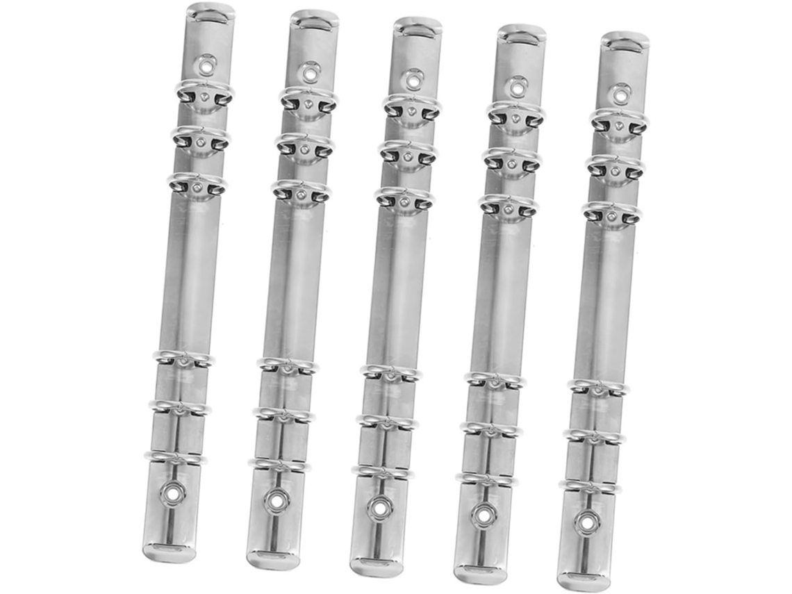 Conjunto De 5 Argolas Metálicas A5 Com 6 Furos Para Fichário, Clipes De Encadernação Resistentes, Su Gokoco