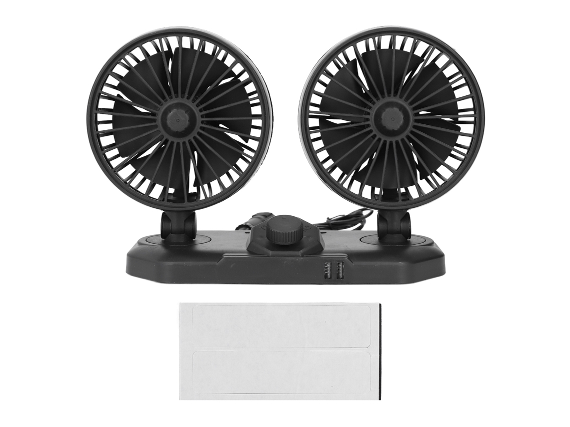 Ventilador Laxiscreed De Cabeça Dupla Universal Com Usb Dupla E Oscilação Para Caminhões 24v