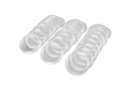 100 peças 21mm redondo transparente plástico moeda titular cápsulas caixa de armazenamento transparente redondo display cases moeda hol sygo