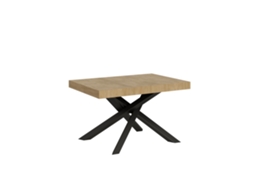 Mesa Extensível Volantis 120/380x90 Cm Carvalho Natural Com Pés Antracite Itamoby