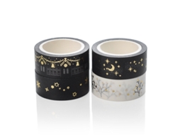 Fita Adesiva Washi, 4 Rolos, De Fita Washi Dourada, T