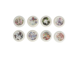 8pcs Laminas De Resina Mistas Para Unhas Com Glitter Colorido Decorativos De Manicure Diy