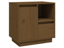 Bedside Cabinet, Bedside Cabinets Vidaxl Marrom Madeira De Pinho (n/a)