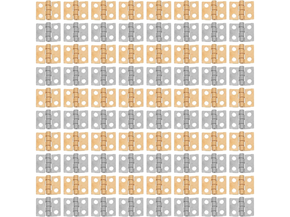 Ciieeo 100-mini Dobradiças Metálicas Para Caixas De Joias E Pequenos Projetos Artesanato, Dobradiças De Tampa Caixa
