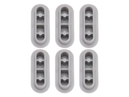 6 Parches de Amortiguación para Asiento de Inodoro Adhesivos Universal Buffers para Tapadera de Inodoro 4,5x2cm Gris