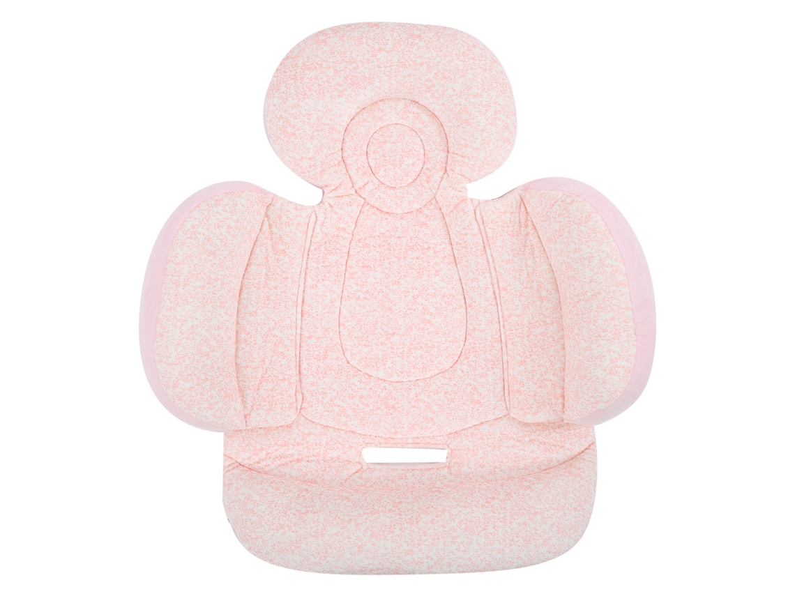 Almofada de apoio para cabeça e corpo de recém-nascido, para carro e carrinho de bebê, rosa