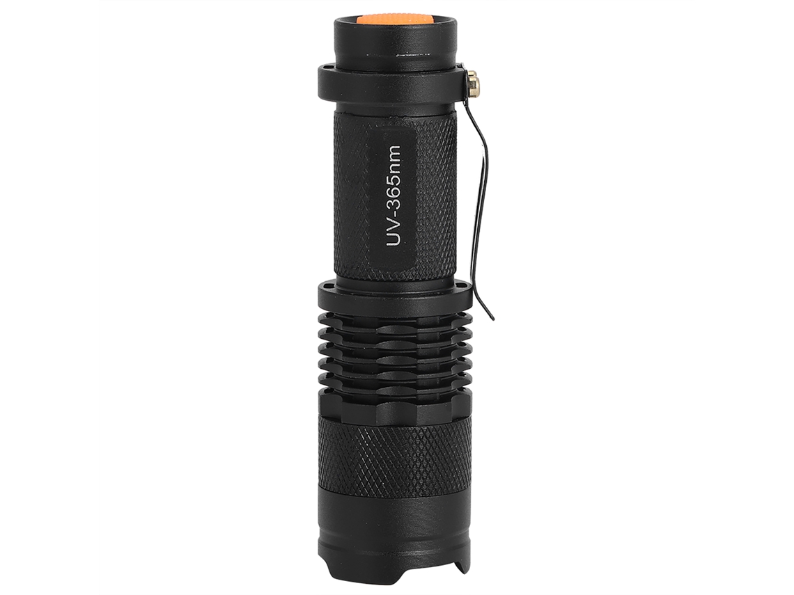 Lanterna UV Portátil Impermeável IPX6 365nm Alumínio Detecção Fluorescente