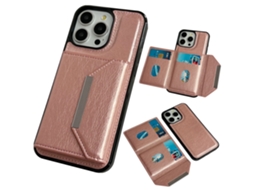 Suporte Casa Para Iphone 14 Pro Max Pele Sintética Rosa