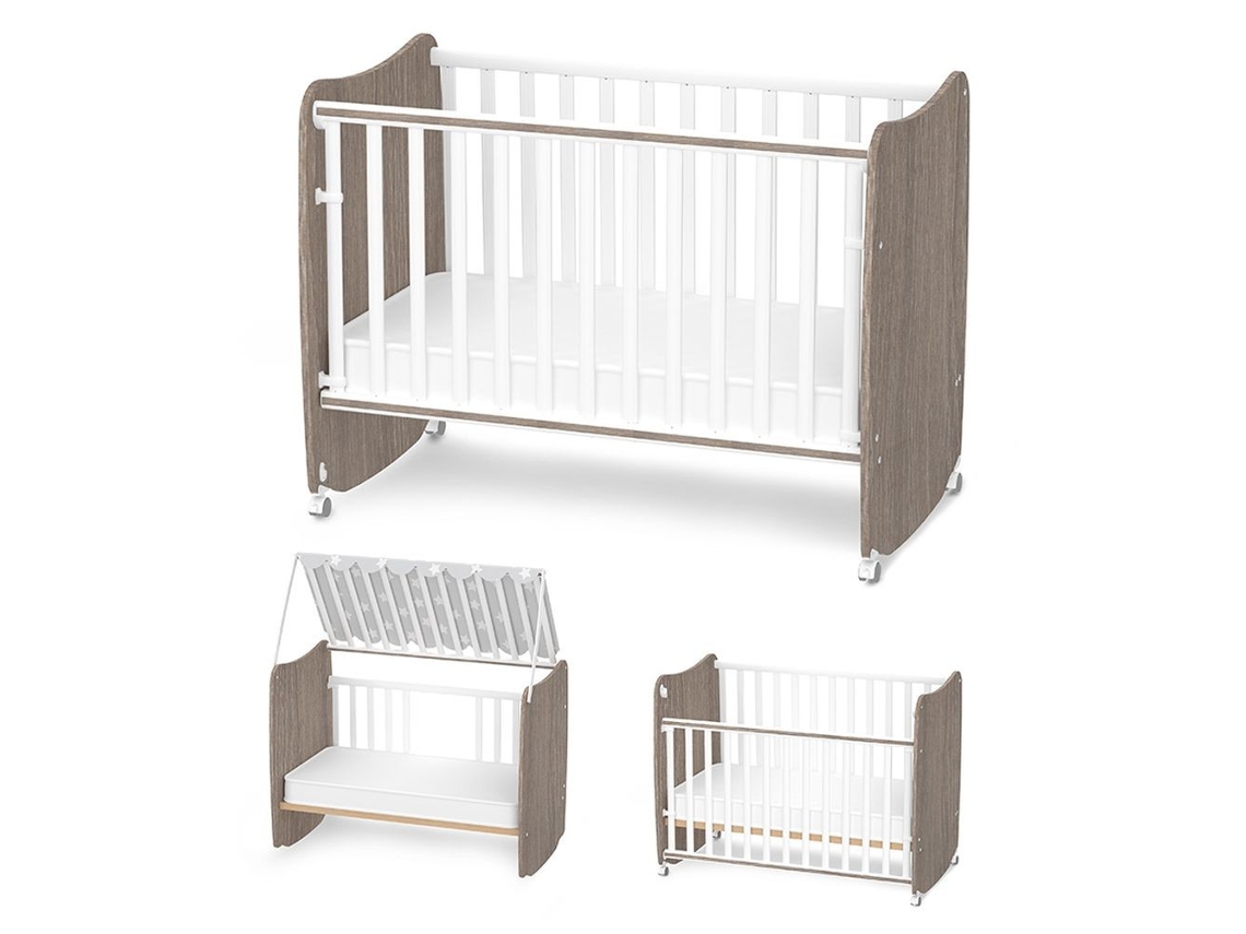 Lorelli Stars Berço Convertível De 60x120 Cm Com Função De Baloiço - White+coffe