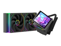 Watercooler Progaming Glacierview 240 Lcd 2x Argb Fan Ecran 4.0" 300w Tdp Preto
