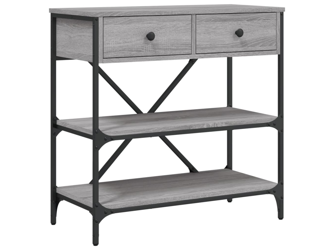 Console Table, Console Tables Vidaxl Cinzeto Madeira Processada (n/a)