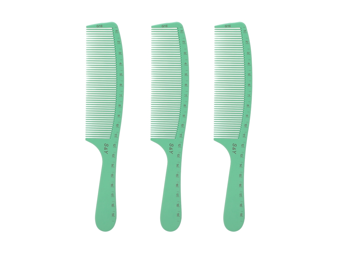 3 Peças Pente Desembaraçador Anti-estático Abs Durável Para Cabelo Molhado Styling Salão E Casa
