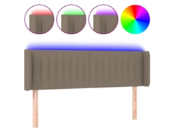 Led Headboard, Led Headboards Vidaxl Cinzento-acastanhado Tecido (147 X 16 X 78/88 Cm)
