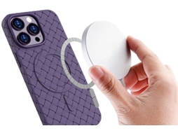Lurelia Capa Magsafe Tecido Para Iphone 14 Pro Roxa Em Tpu