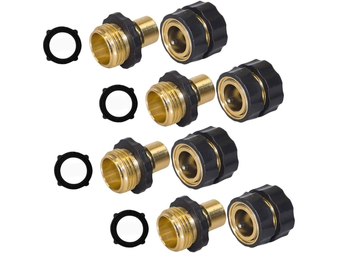 Conjunto De 4 Conectores Rápidos Para Mangueira Jardim 3/4 Polegadas