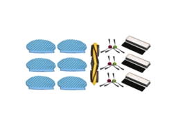 Conjunto de almofadas de pano para esfregão, 6 peças, para Ecovacs Deebot Ozmo 920 950 e kit de filtro de esponja com escova lateral de rolo 6x