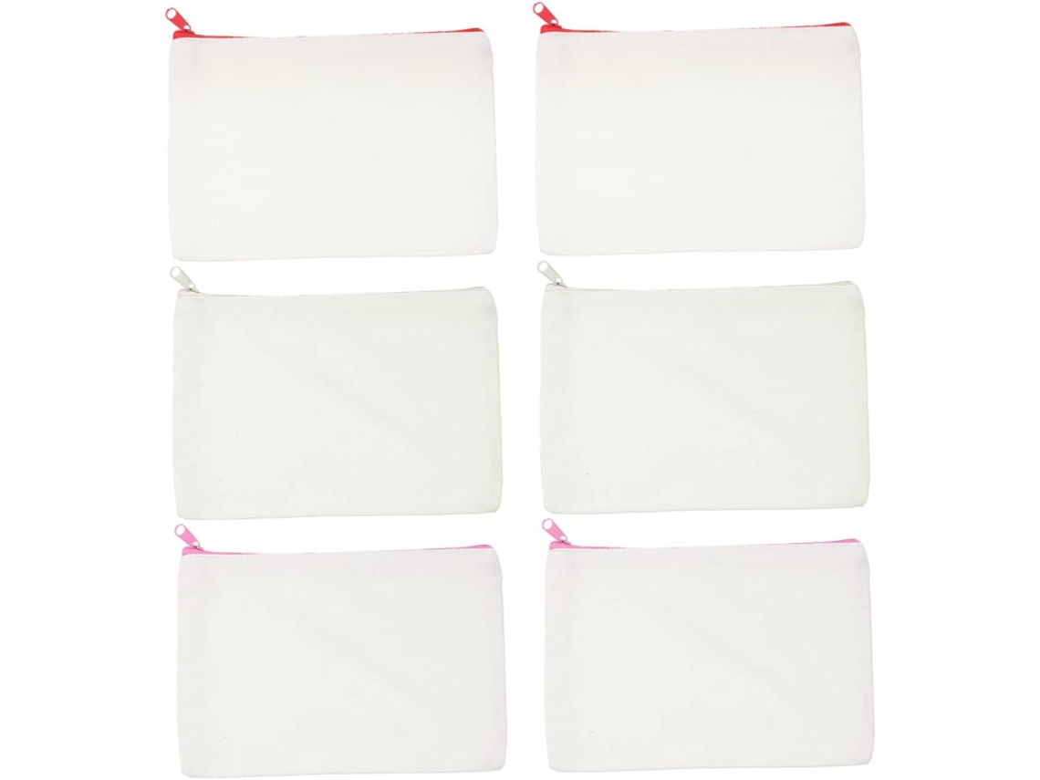 Conjunto De 12 Estojos De Lona Para Lápis, Formato Quadrado, Ideais Para Escritório E Escola, Cores Sortidas.