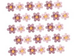 Mural decorativo Ibasenice Tachinhas Para Message, com design floral tridimensional, 50 peças de plástico e metal.