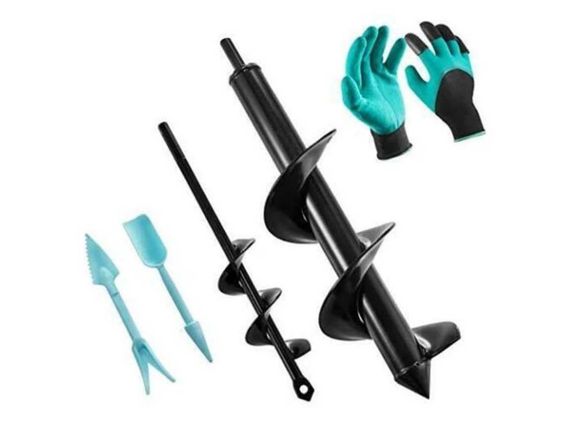 Broca De Jardim Com Broca Auger Ø80 E Ø40 Ferramenta De Jardim Para Furo Plantio Mudas E Bulbos