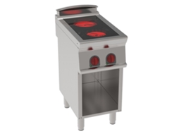 Placa De Cozinha Vitrocerâmica 2 Zonas Quente Em Suporte Aberto 400x700x900 Mm 4300 W 400/3v 35710617 Eurast