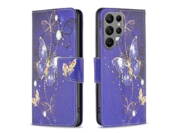 Capa De Couro Com Estampa De Desenho Colorido Para Samsung Galaxy S23 Ultra 5g