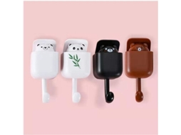 Gancho de Parede Nova Line Autoadesivo de Urso Panda Decorativo