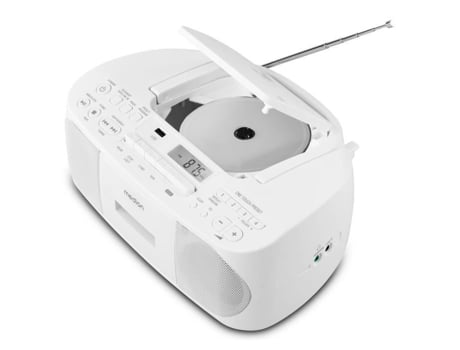 Rádio Cd K7 Medion Fm 2x3w Rms Branco