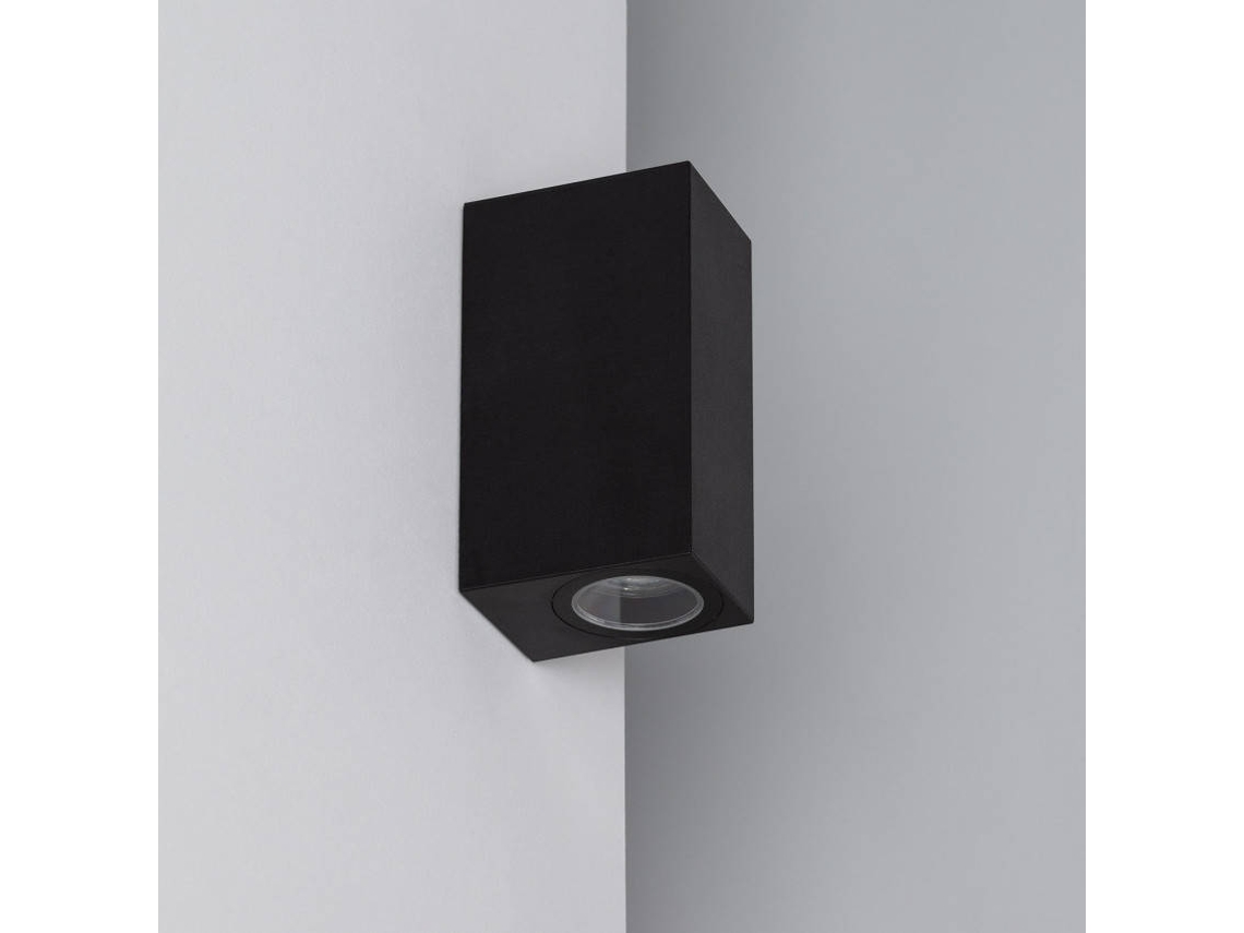 Aplique de Parede LEDKIA Dupla Cara (Preto - PC, ABS - 15.3x6.5x8.8 cm)