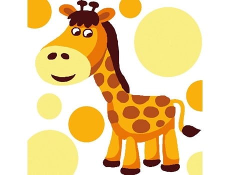 Kit de tela Girafa Branca do Sudão 20x20cm Claro