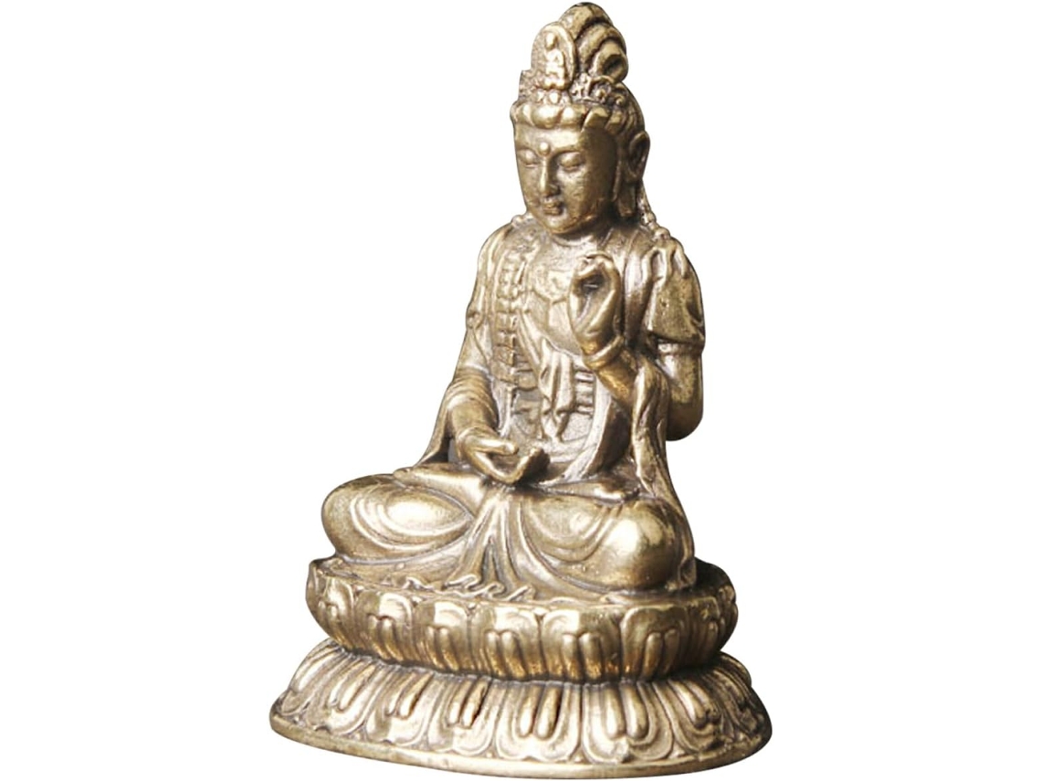 Estátua Retrô Cobre Dourado Decoração Portátil Delicada Estar Ornamento Criativo Adequado Espaços Internos GOKOCO