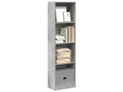 Vidaxl Estante 40x24x143 Cm Derivados De Madeira Cinzento Cimento