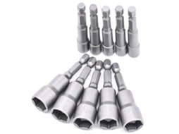 10 Peças Soquete De 6 19mm Adaptador Bits Hexagonal Para Chave De Fenda,parafusadeira,furadeira E Chave De Soquete Btforus (aço Cromo Vanádio)