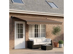 Vidaxl Toldo Retrátil Cinzento-acastanhado 4,5 × 3 M