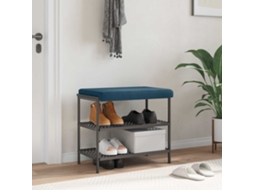 Vidaxl Almofada De Banco Veludo Azul Profundidade 35 Cm