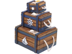 Conjunto De 3 Peças De Caixas Organizadoras De Joias Em Estilo Mediterrâneo, Com Design Retrô Para Diversos Itens...