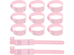 Pulseiras de identificação para hospitais infantis Happyyami, pacote com 100 unidades, pulseira ajustável com local seguro para coleta de dados.