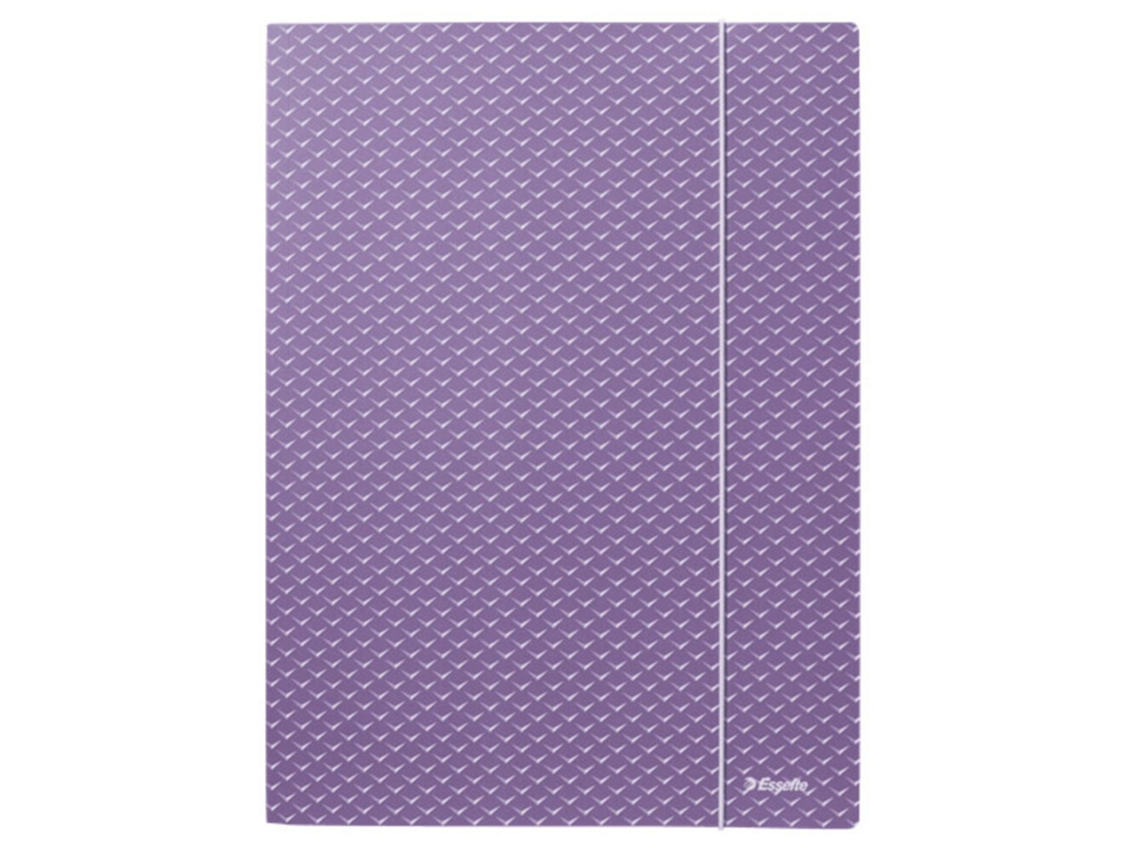 Capas com Elástico ESSELTE 3 Abas ColourBreeze A4 Cartão Lilás