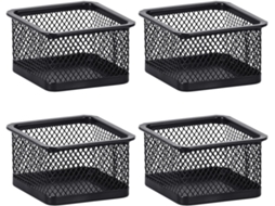 Organizador de clipes de metal Empilháveis para casa, escola, mesa e escrivaninha, conjunto com 4 peças.