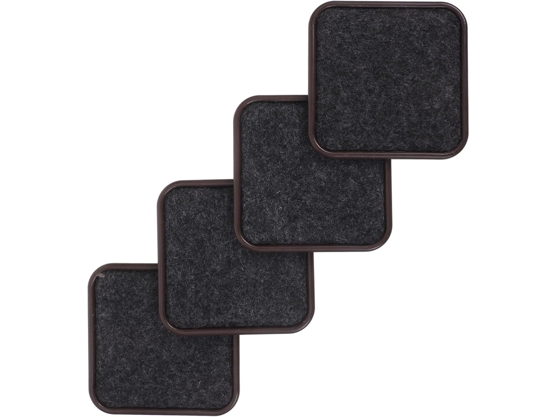 Lifkome Conjunto De 4 Bases Antiderrapantes Para Móveis, Para Pés De Cadeiras 63, 5mm, Com Instalação Rápida E